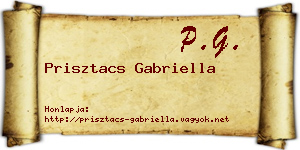 Prisztacs Gabriella névjegykártya
